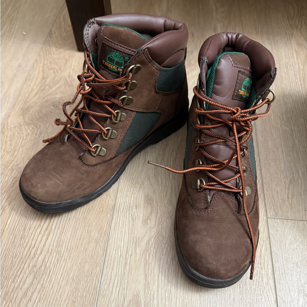 Timberland Boy's Dark Brown Leather Boots